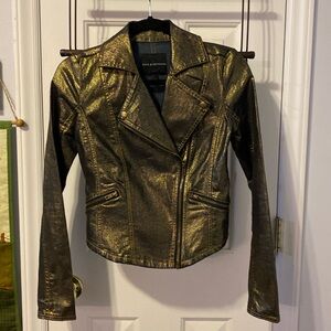 Gold shimmer rock and Republic jacket, size extra small motorcycle jacket